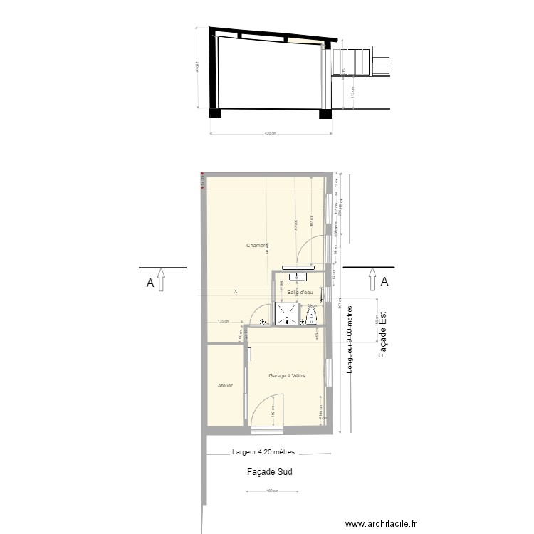 Plan de Masse Garage rénové 2. Plan de 11 pièces et 43 m2