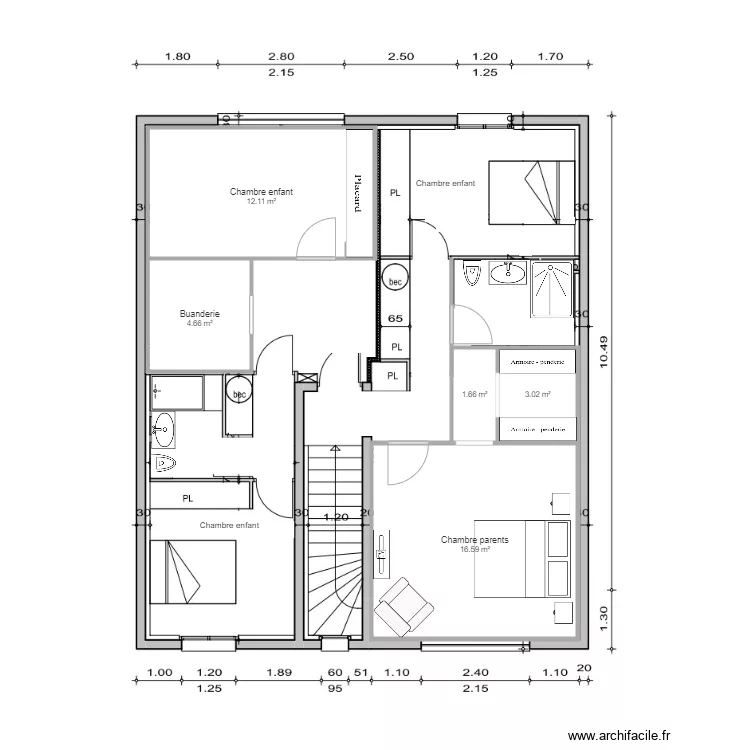 &eacute;tage yc 2. Plan de 