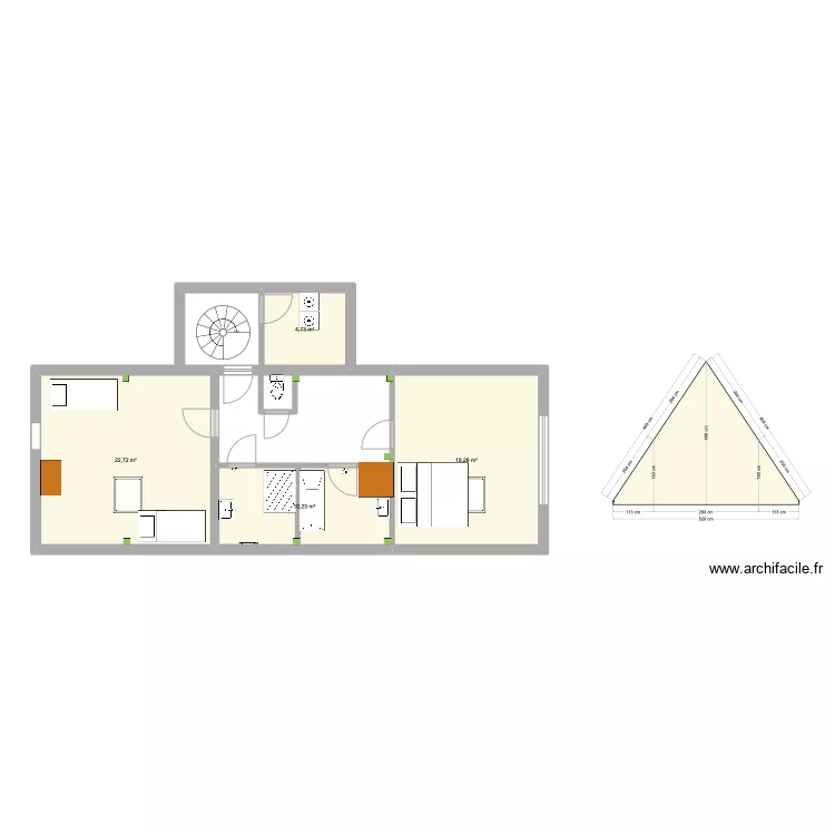 combles. Plan de 