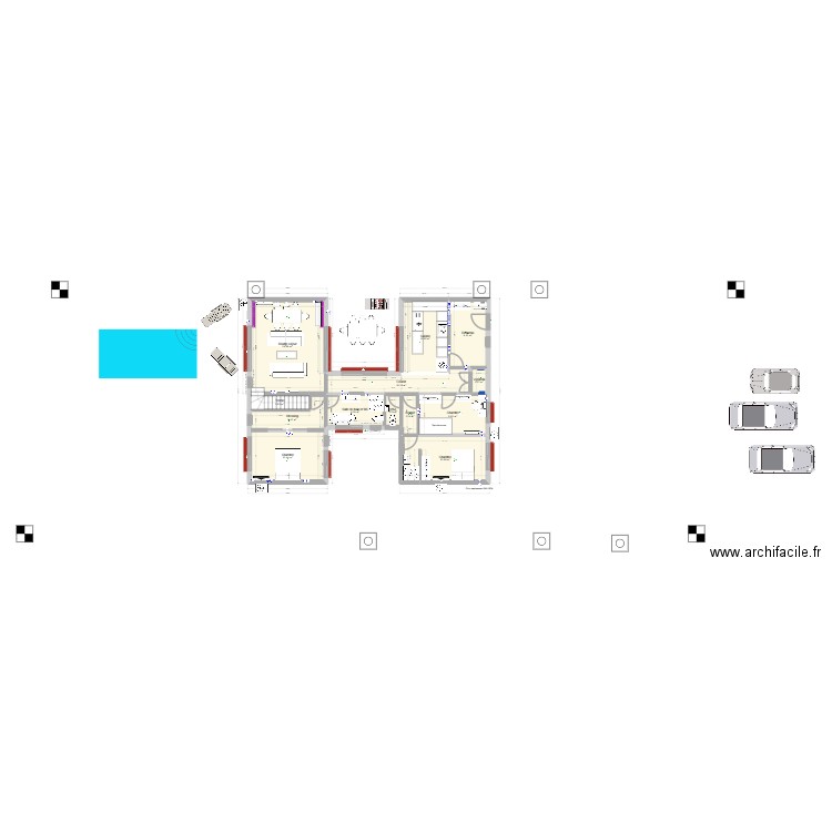 plan final. Plan de 19 pièces et 157 m2