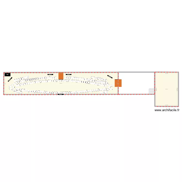 plan grande ferme - Georges. Plan de 2  et 250 m²