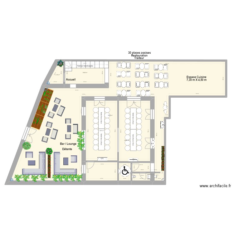 LA VILLA DU JARDIN. Plan de 6 pièces et 280 m2