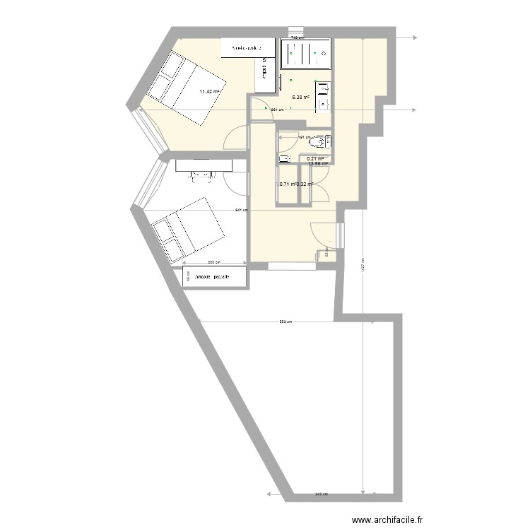 appartement modif. Plan de 0 pièce et 0 m2