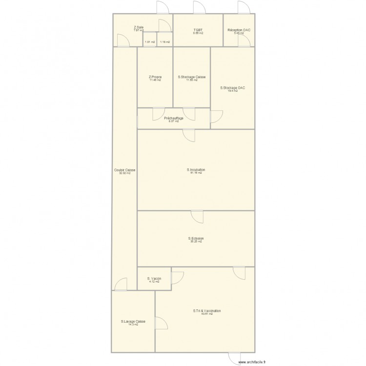 Plan Ekwali Couvoir à jourt. Plan de 0 pièce et 0 m2