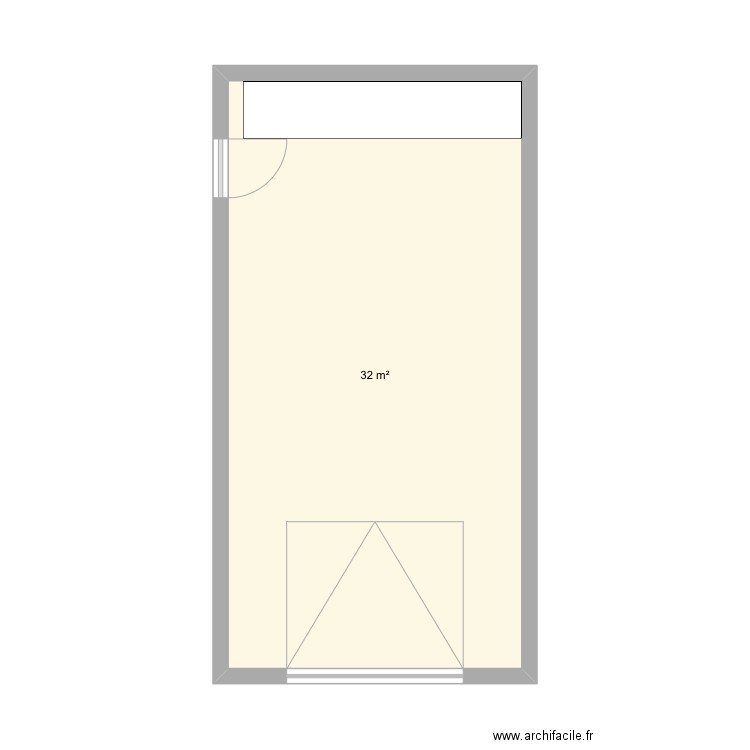 projet garage 8x4. Plan de 1 pièce et 32 m2