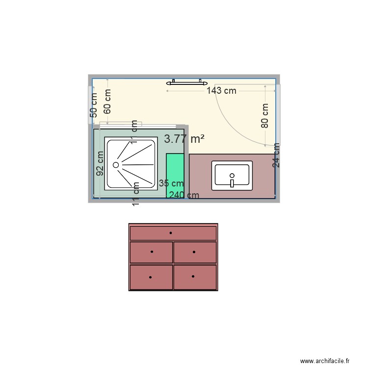 douche 8. Plan de 0 pièce et 0 m2