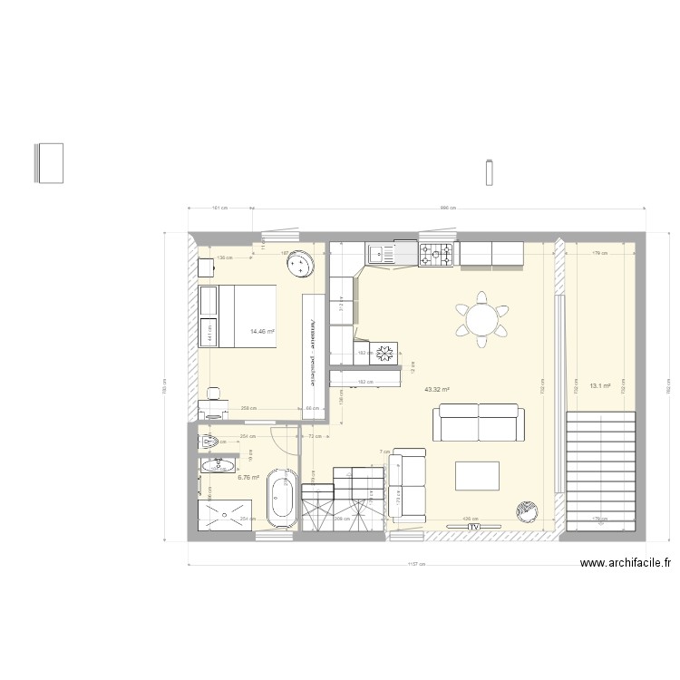 PLAN  20 GM ETAGE . Plan de 0 pièce et 0 m2