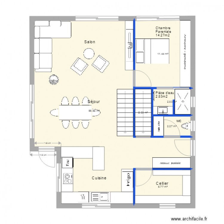 rossy 7 chambre modifier. Plan de 0 pièce et 0 m2