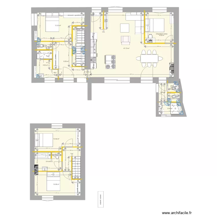 maison projet V7. Plan de 