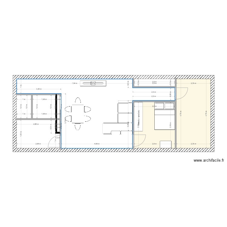 Plan logement F. Bonnegre. Plan de 0 pièce et 0 m2