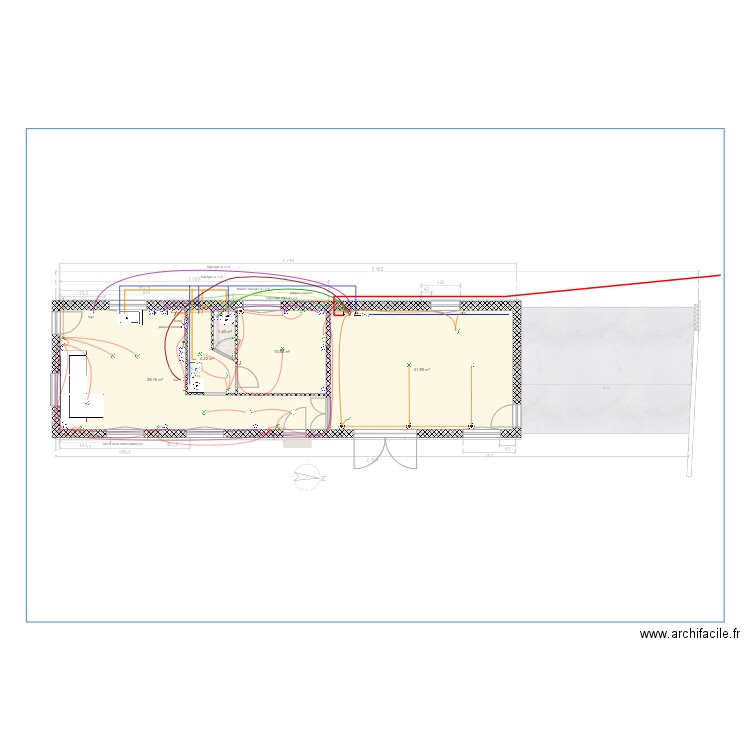 logement sud. Plan de 0 pièce et 0 m2