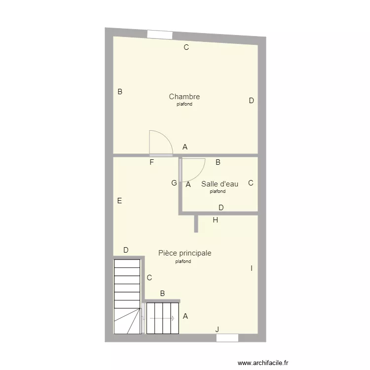 16  appartement 2eme &eacute;tage. Plan de 