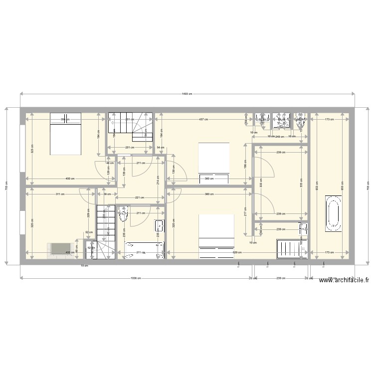 Bordeaux Etat Futur 1er Etage. Plan de 0 pièce et 0 m2