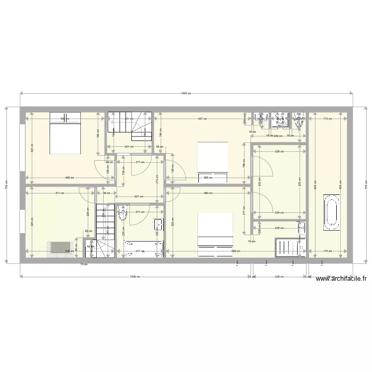 Bordeaux Etat Futur 1er Etage. Plan de 