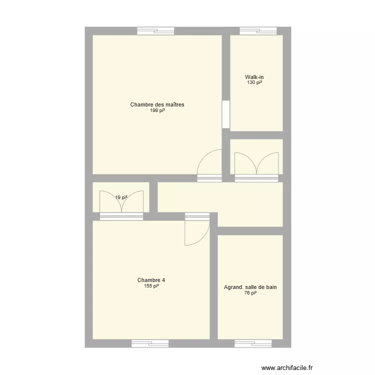2&egrave;me &eacute;tage. Plan de 