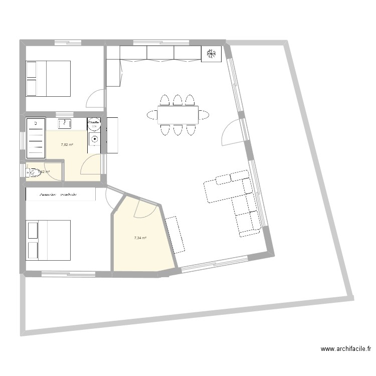 MAXXIM 2. Plan de 3 pièces et 17 m2