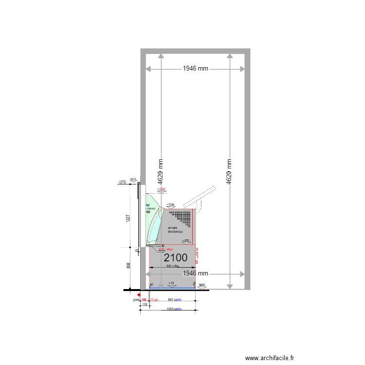 COUPE EXISTANT HYERES GARES 2100. Plan de 0 pièce et 0 m2