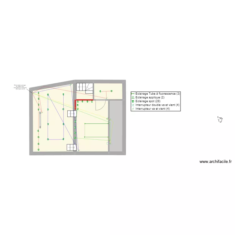 Plan Luminaires Comble Coemont. Plan de 