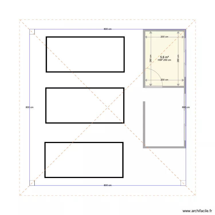 GARAGE. Plan de 