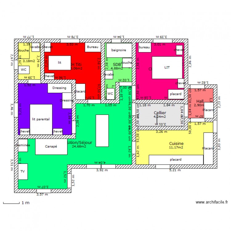 Plan maison mélinda. Plan de 0 pièce et 0 m2