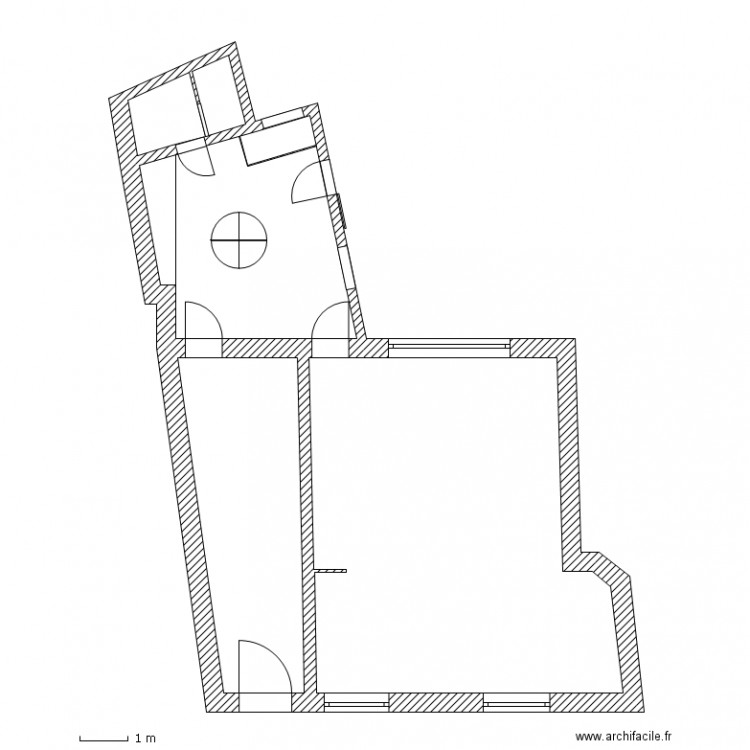 entree salon cuisine sdb et meubles. Plan de 0 pièce et 0 m2