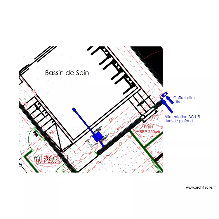 Thalazur ROYAN bassin de soins. Plan de 