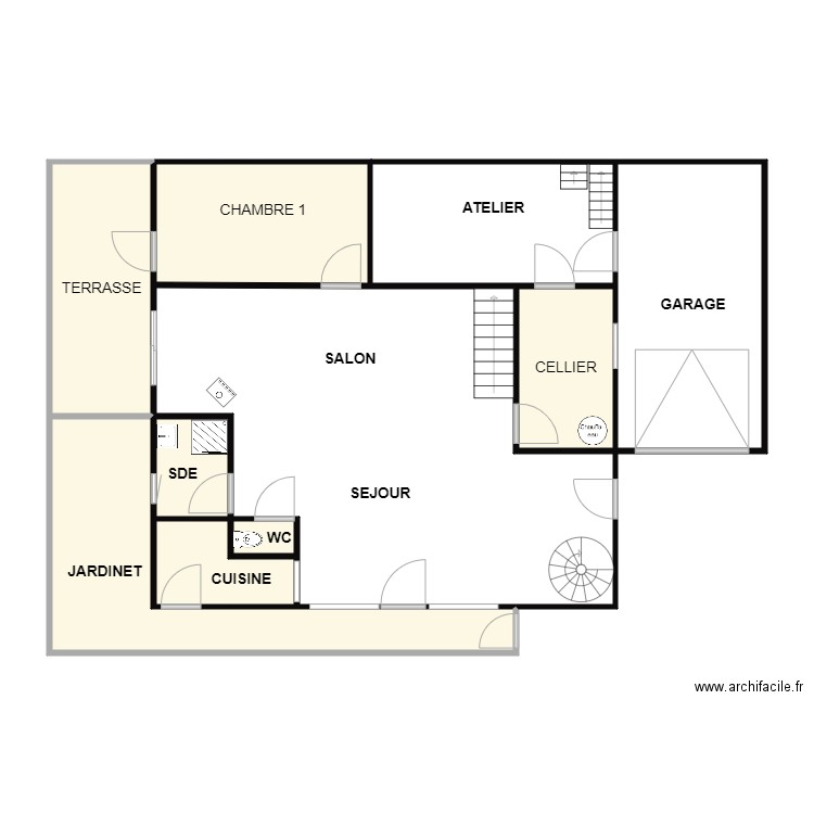 LANDREAU RDC. Plan de 0 pièce et 0 m2