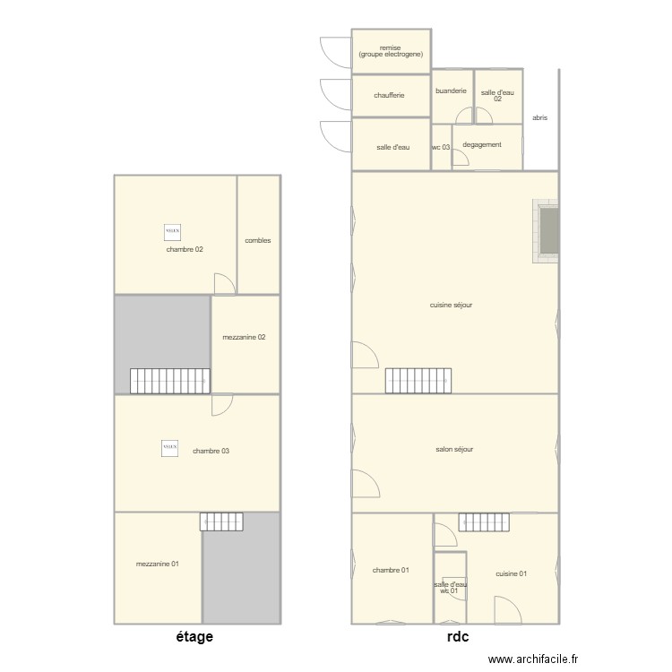 toraja henriette am rdc etage. Plan de 0 pièce et 0 m2