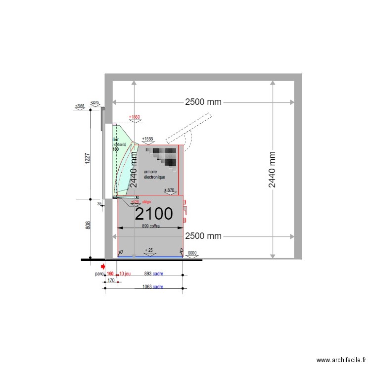 COUPE EXISTANT ALES REPUBLIQUE 2100. Plan de 0 pièce et 0 m2