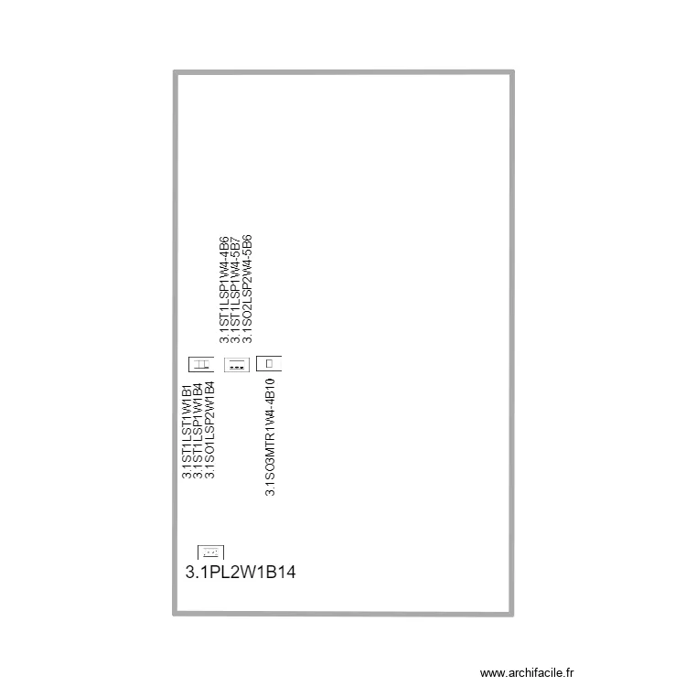 wall 1 entrance plugs X 3. Plan de 