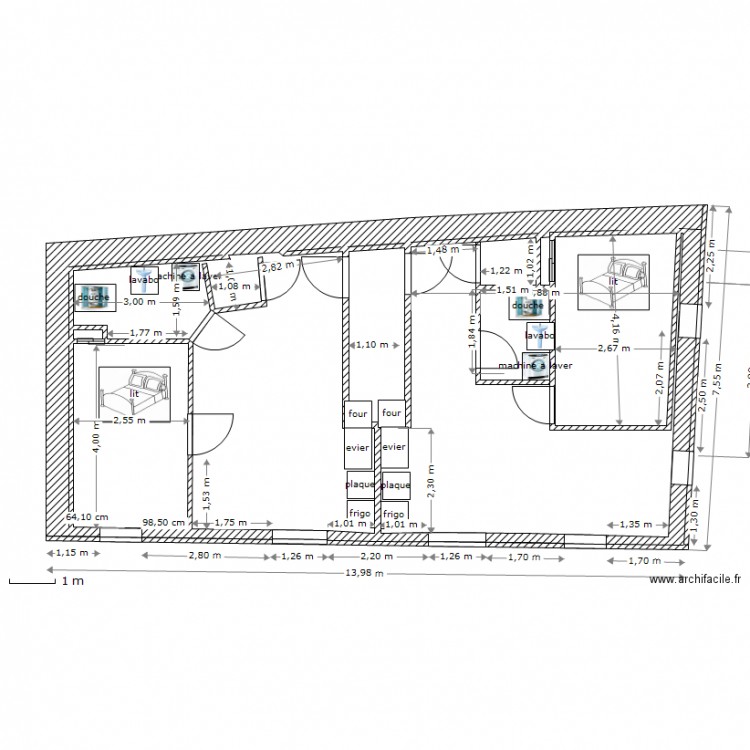  1  Etage. Plan de 0 pièce et 0 m2