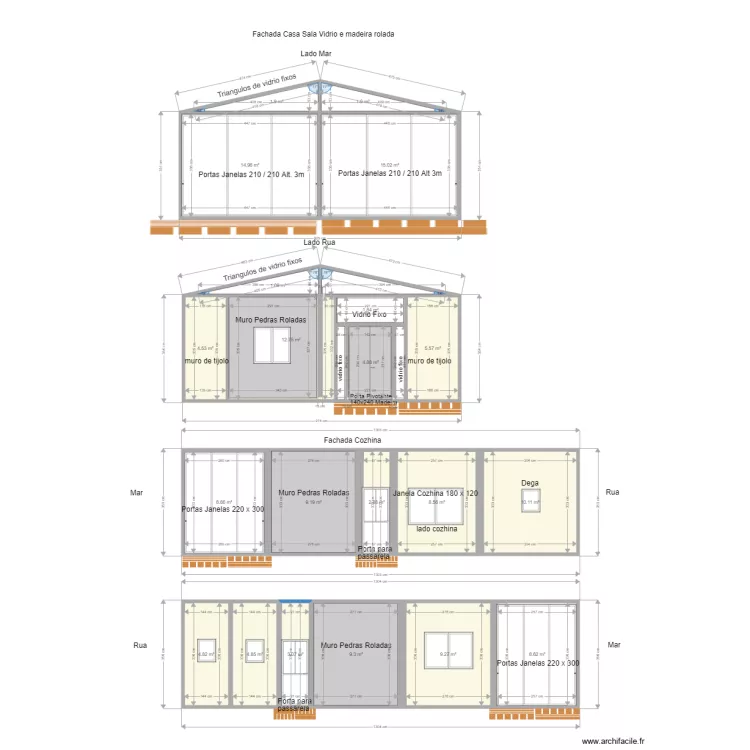 Fachadas Casa Sul Final. Plan de 