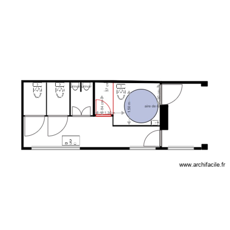 sanitaire garderie projet 2. Plan de 0 pièce et 0 m2 sanitaire garderie projet 2. Plan de 0 pièce et 0 m2