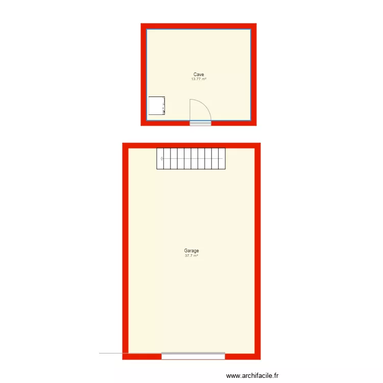 BI 4285 annexes cave garage non c&ocirc;t&eacute;. Plan de 