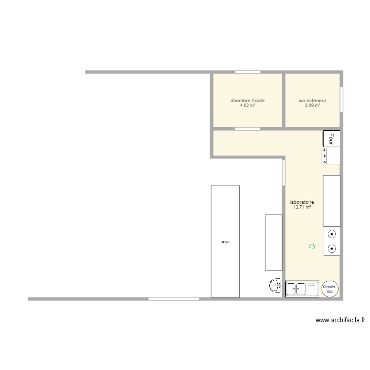 boucherie pollestre. Plan de 0 pièce et 0 m2