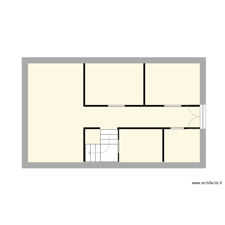 N-1. Plan de 1 pièce et 35 m2