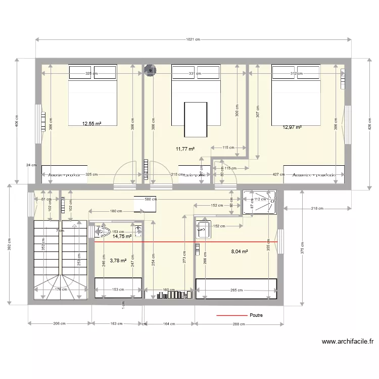 LEROUX LA BAULE R1  OPTION 2. Plan de 