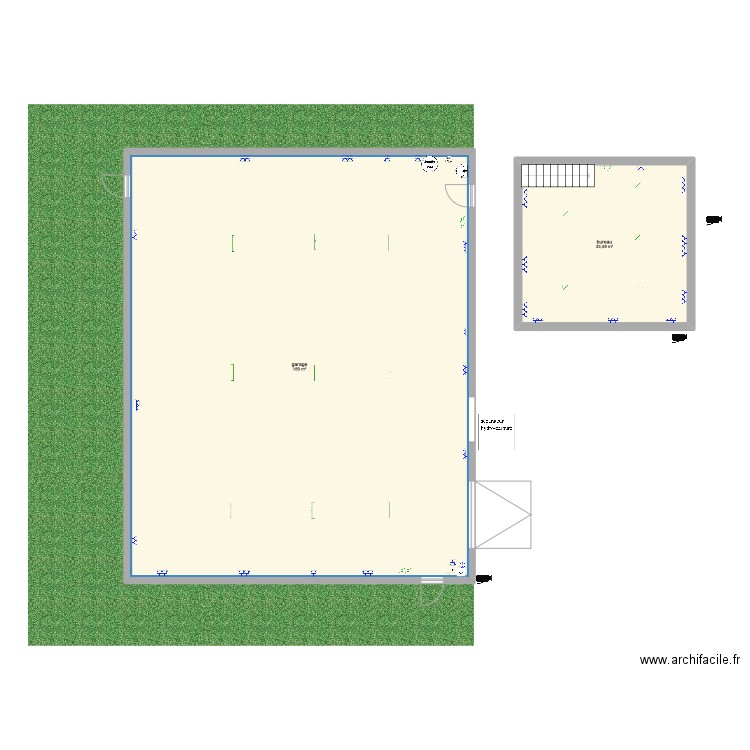 garage pironchamps. Plan de 2 pièces et 213 m2