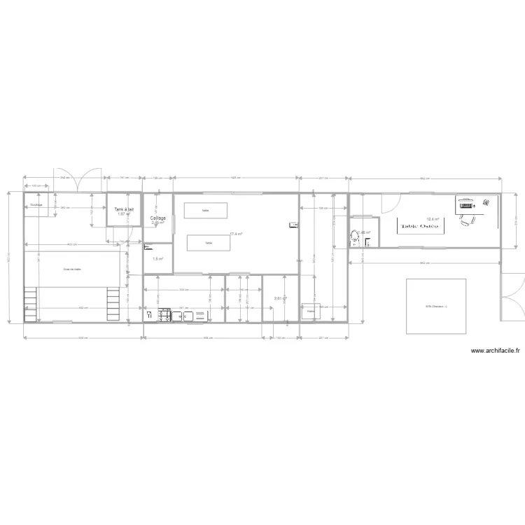 Fromagerie. Plan de 