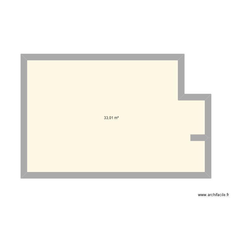 salle 216. Plan de 1 pièce et 33 m2