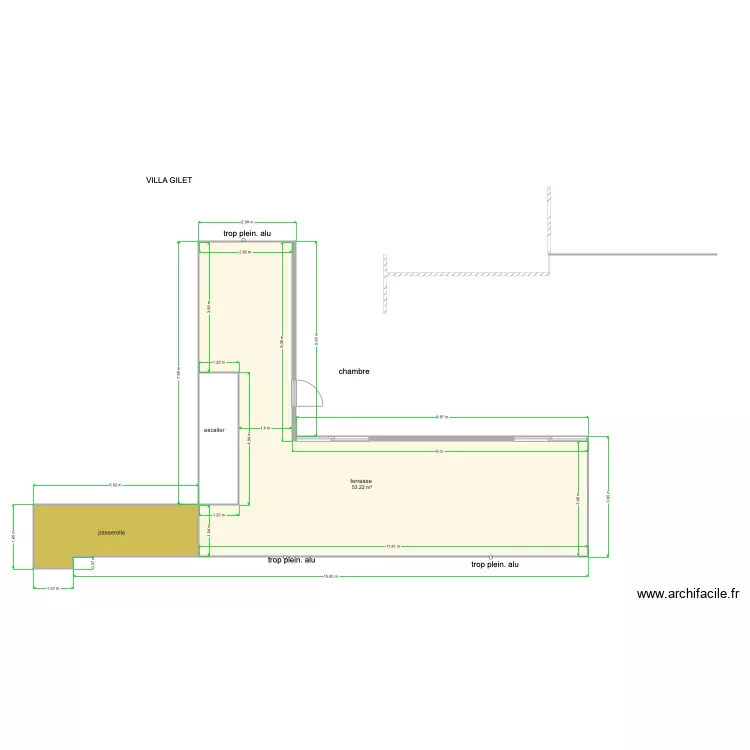 VILLA GILET TCE. Plan de 