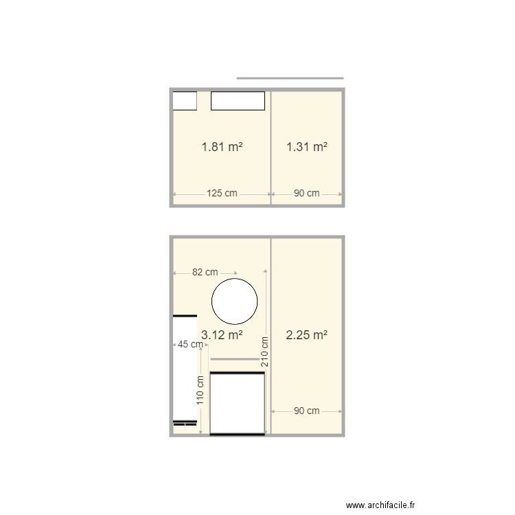 meuble sdb au sol. Plan de 0 pièce et 0 m2