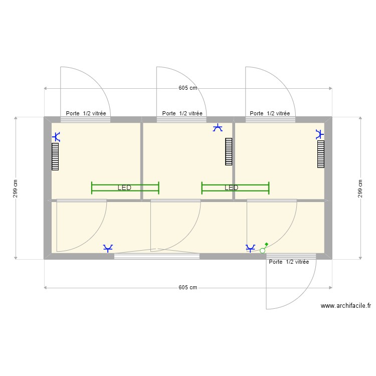 SPA LA LOUVIERE. Plan de 4 pièces et 15 m2