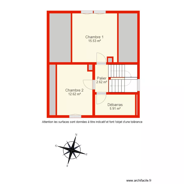 BI 4413 &eacute;tage non c&ocirc;t&eacute;. Plan de 