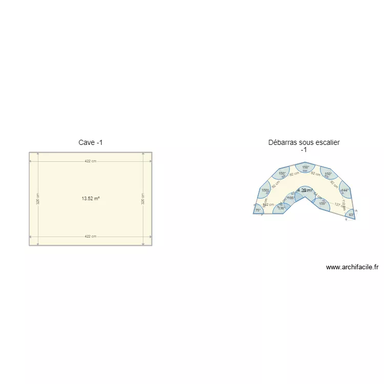 Racine sous sol Cave. Plan de 