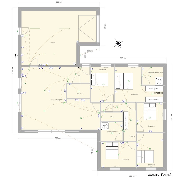 2023 02 09 Implantation électrique DECAYEUX. Plan de 0 pièce et 0 m2