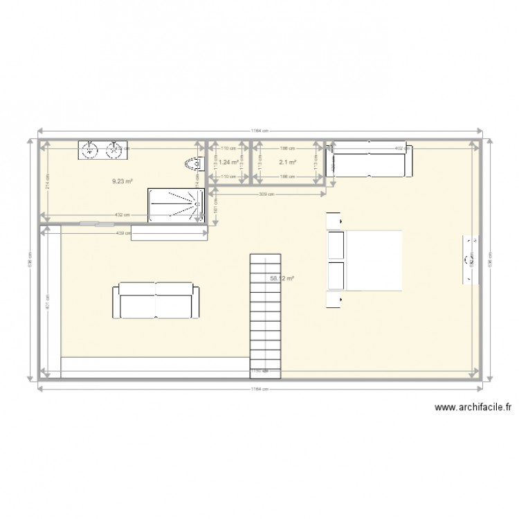 etage. Plan de 0 pièce et 0 m2