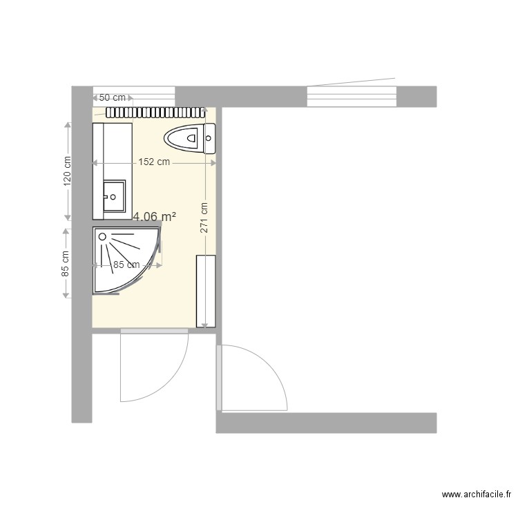 Salle de bains 04. Plan de 0 pièce et 0 m2