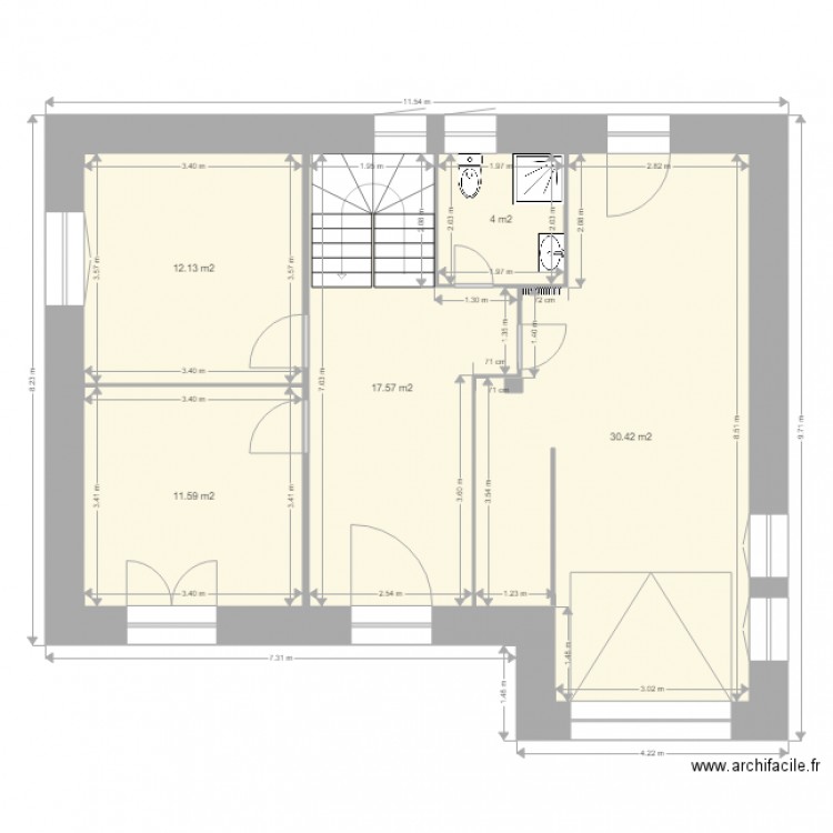 maison v1. Plan de 0 pièce et 0 m2