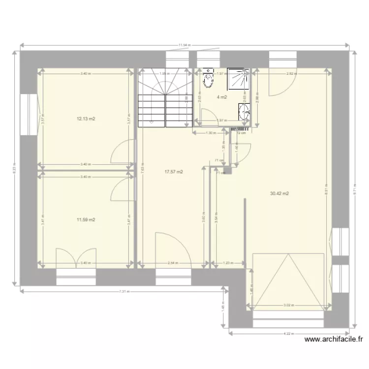 maison v1. Plan de 